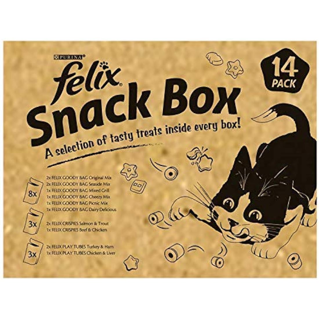 Felix Snack Box Cat Treat 765g (Pack of 14)