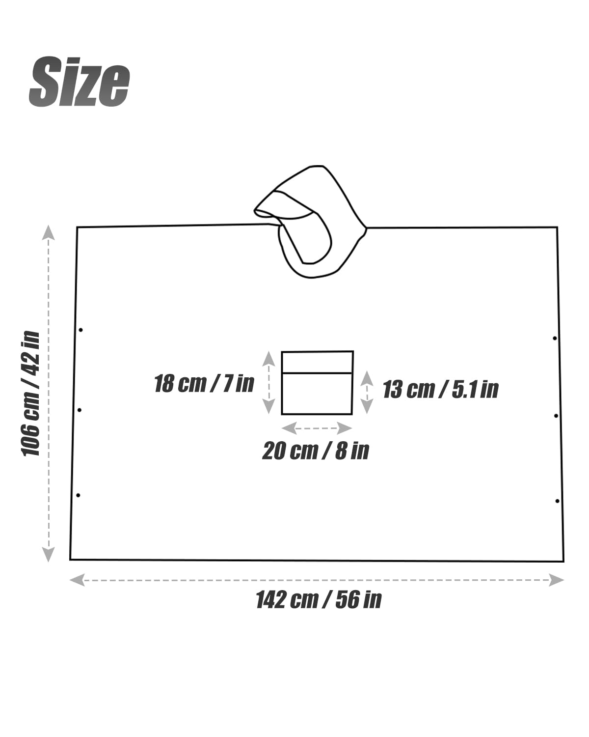 Victoper Waterproof Poncho Adult, Reusable Rain Poncho Adult Waterproof Poncho Waterproof Adult Lightweight Waterproof Raincoat for Outdoor Hiking Camping Cycling Traveling