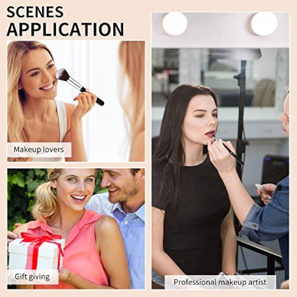 DUcare Makeup Brushes 15pcs Professional Cosmetic Brushes Foundation Powder Contour Blush Cosmetic Eye Brush Sets With Luxury Cosmetic Bag