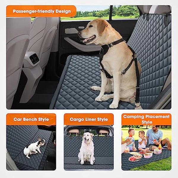 JOEJOY Dog Car Seat Cover - Waterproof Car Back Seat Cover for Dogs, Non-slip & Scratch Proof Back Seat Protector for Dogs, Easy to Clean Universal fits SUVs Cars