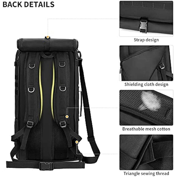 Explokit Tactical Backpack 30L 40L 50L Military Hiking Bag MOLLE Army Range Bags for Hunting Travelling Camping Outdoor Sports (#50L-Black)