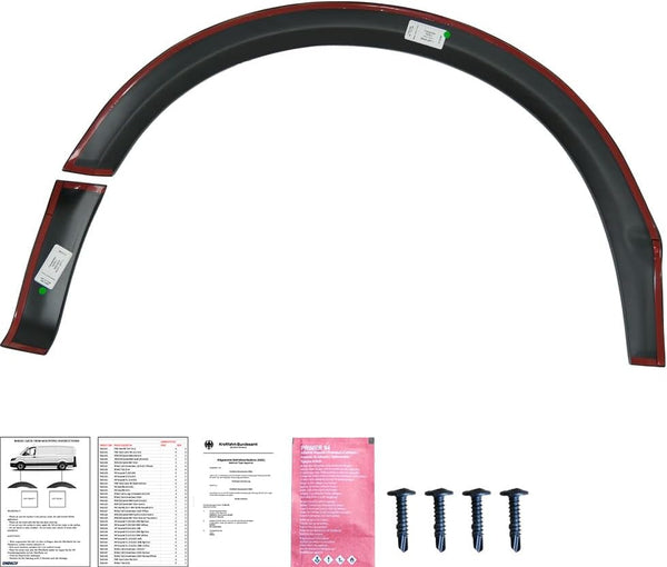 Oneway Set Wheel Arch Trims compatible with Volkswagen Transporter T5/T5.1 2003-2015 (Short & Long wheel base) - Matt black