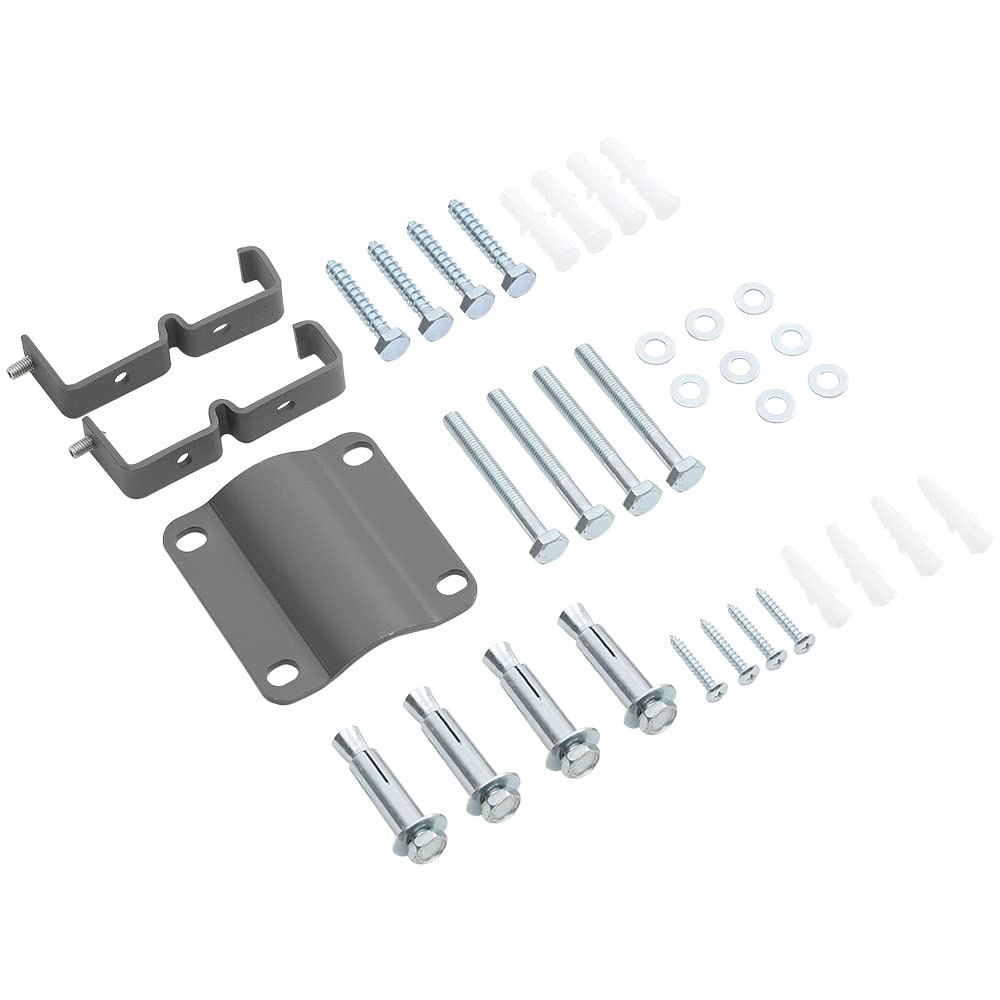 The Fellie Dark Grey Retractable Side Awning, Wind, UV Protection and Weatherproof PU Coating for Outdoor Privacy Screen for Garden, Balcony, Terrace, 140 x 300 cm