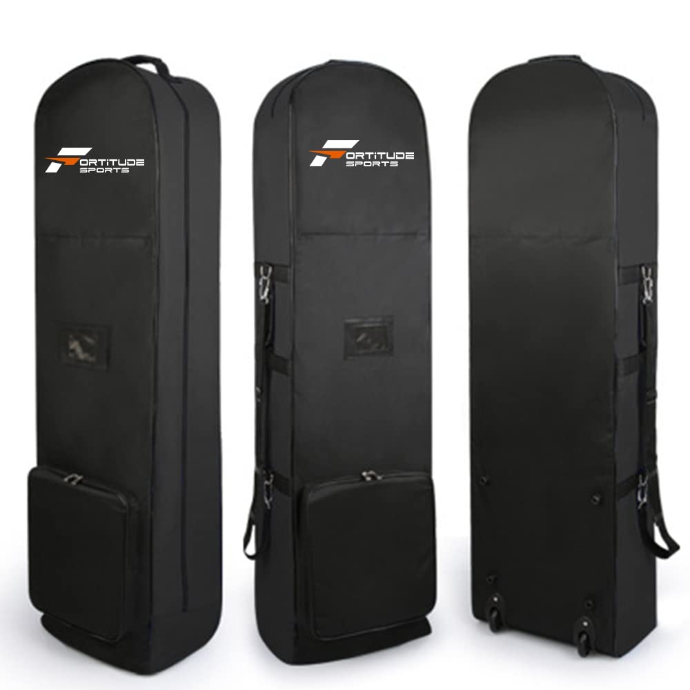 Fortitude Sports Golf Travel Bag, Golf Travel Case With Wheels, Thick Nylon Wheeled Waterproof Durable Protective Golf Flight Bag Cover 133cm x 37cm x