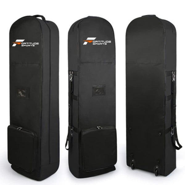 Fortitude Sports Golf Travel Bag, Golf Travel Case With Wheels, Thick Nylon Wheeled Waterproof Durable Protective Golf Flight Bag Cover 133cm x 37cm x