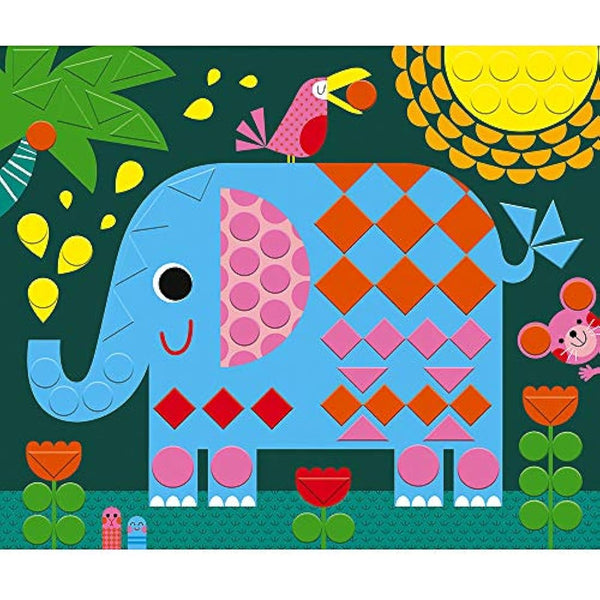 Janod - From 3 years old - Creative Kit - Animal Mosaics - Les Ateliers du Calme - Creative Leisure - Dexterity and Concentration - J07899