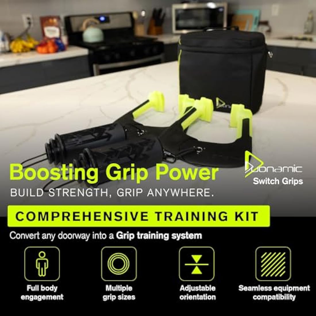 Duonamic Eleviia Neutral Grip Pull up Handles - Portable Pull up Bar for Travel, Workplace or Home - Pull up Bar Doorway - Pull up Grips - Perfect for Calisthenics Enthusiasts, Gymnasts & Climbers