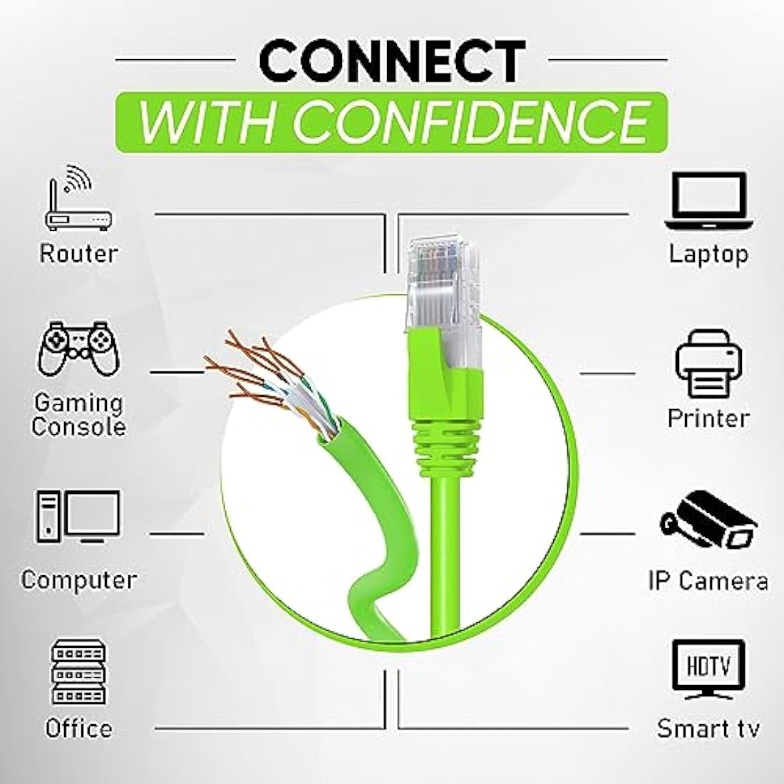 Mr. Tronic Bulk Cat 6 Ethernet Cable 100m, High Speed LAN Ethernet Network Cable, 100m Bulk Cat6 Internet 1 Gbps, 250 MHz, ADSL AWG24, UTP CCA (100 Meters, Green)
