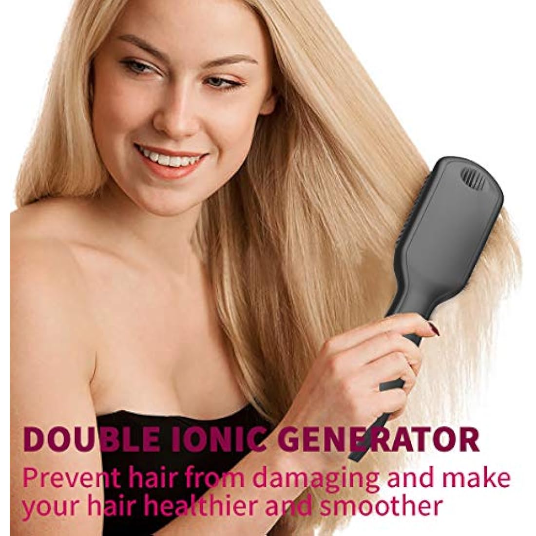 Hair Straighteners Brush for Women, 30s Quick Heating Hair Straightening Brushes Gifts to Her Heated Hair Straighener Comb for Self Styling 250°F-450°F Anti Scald