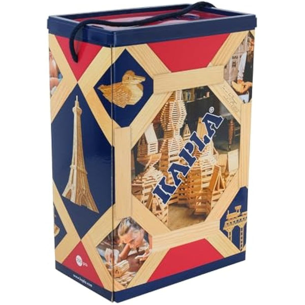 KAPLA box 200 natural planks, Wooden toy, Construction game, from 2 years old