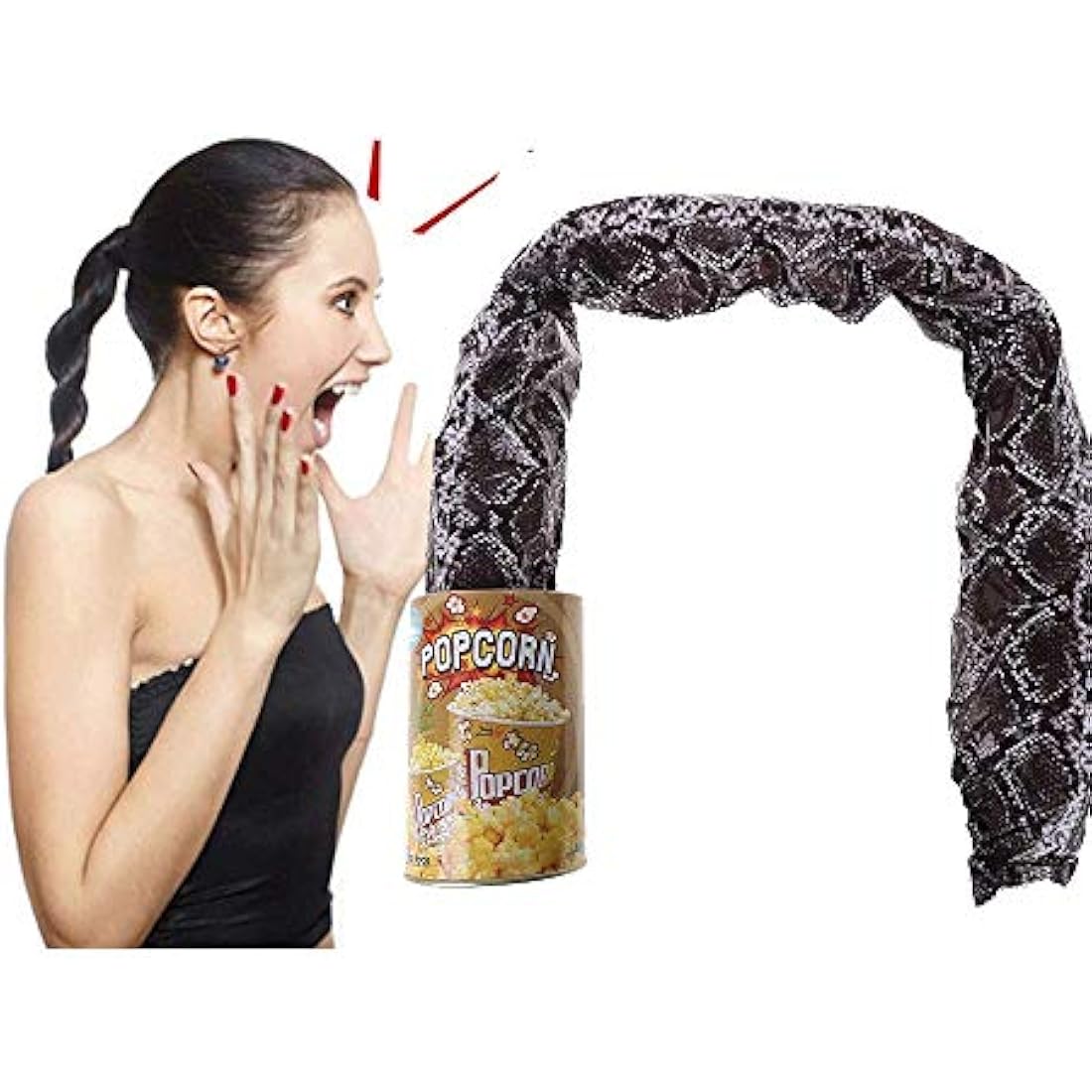 JIANGTYH The Potato Chip Snake Can Jump Spring Snake Toy Gift April Fool Day Halloween Party Decoration Jokes in A Can Gag Gift Prank,Potato Chip Style,Popcorn 2 Pieces