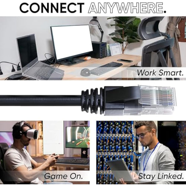 Mr. Tronic Outdoor Waterproof Cat 6 Ethernet Cable 100m, High Speed LAN Ethernet Network Cable, Bulk Cat6 Internet, 1 Gbps, 250 Mhz, ADSL AWG24, UTP CCA (100 Meter, Black)