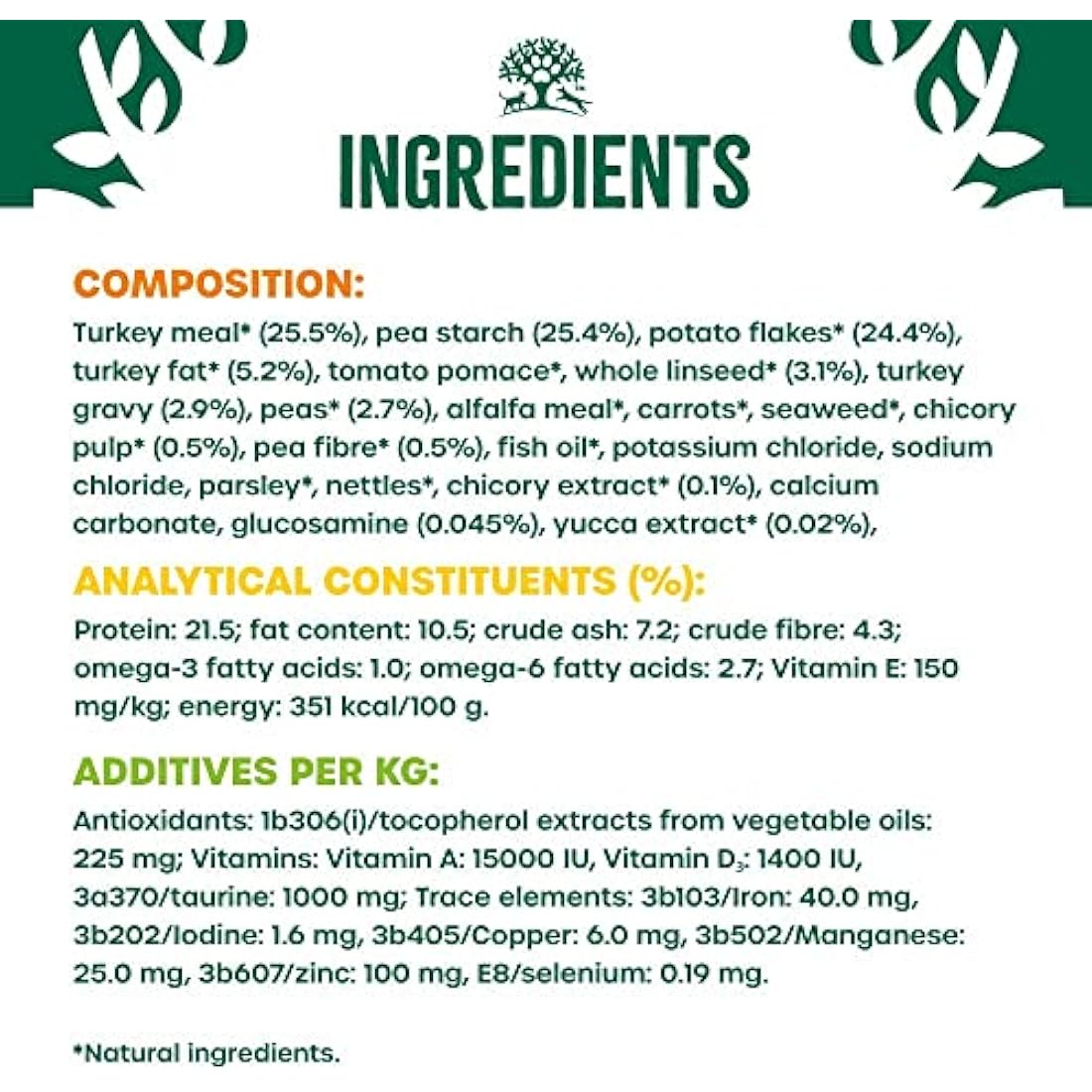 JAMES WELLBELOVED Hypoallergenic Grain Free Adult Dry Dog Food - 10 kg - Turkey & Vegetables - Bulk Dry Dog Food Pack