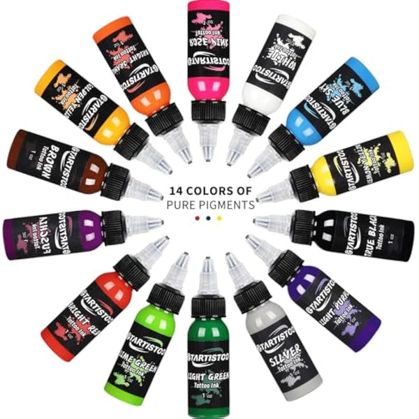 Ink Professional 1oz(14 Colors 30ml) Vegan-Friendly Pigment Ink Supplies