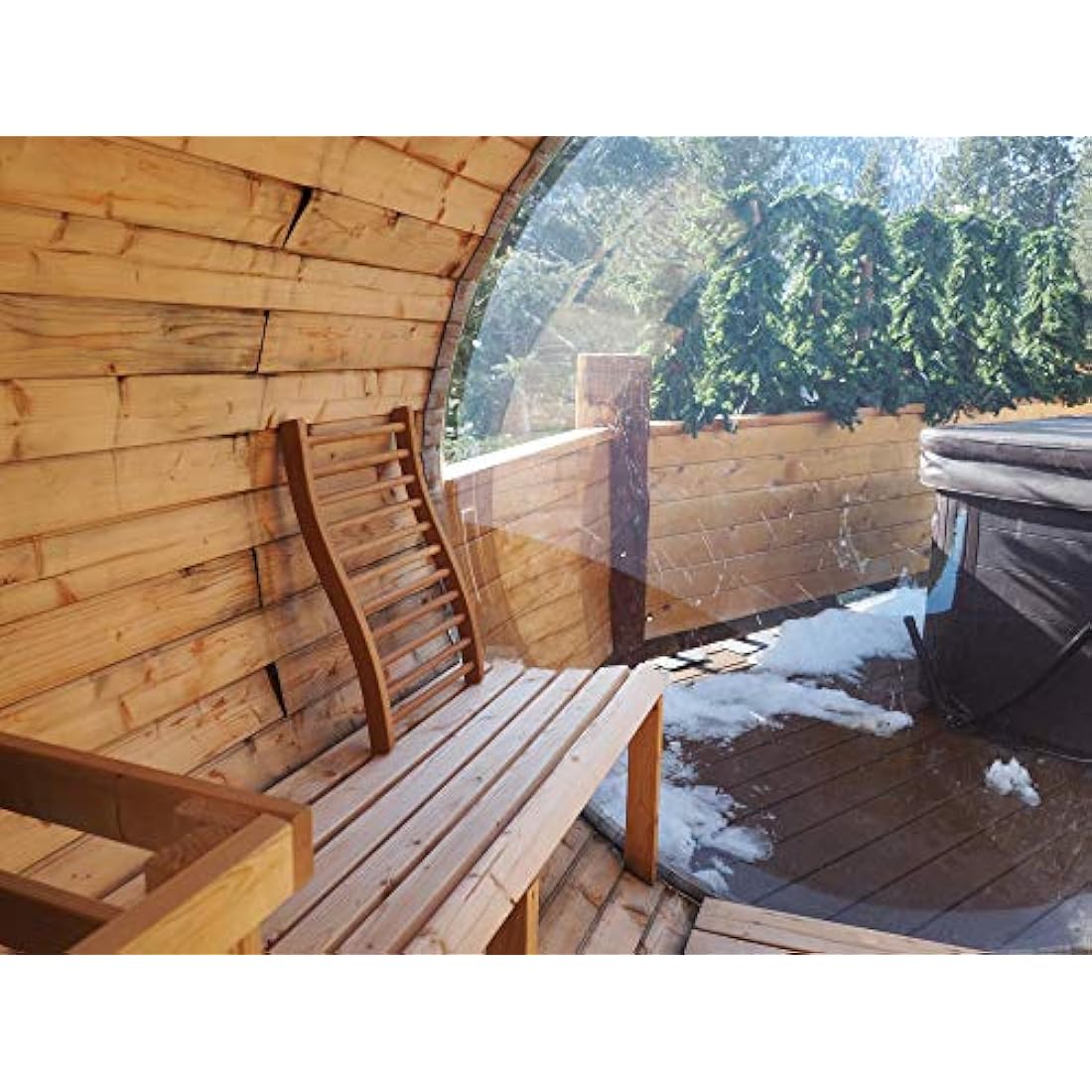 HSE Canadian Red Cedar Ergonomic S-Shape Sauna Backrest (Pack of 2)