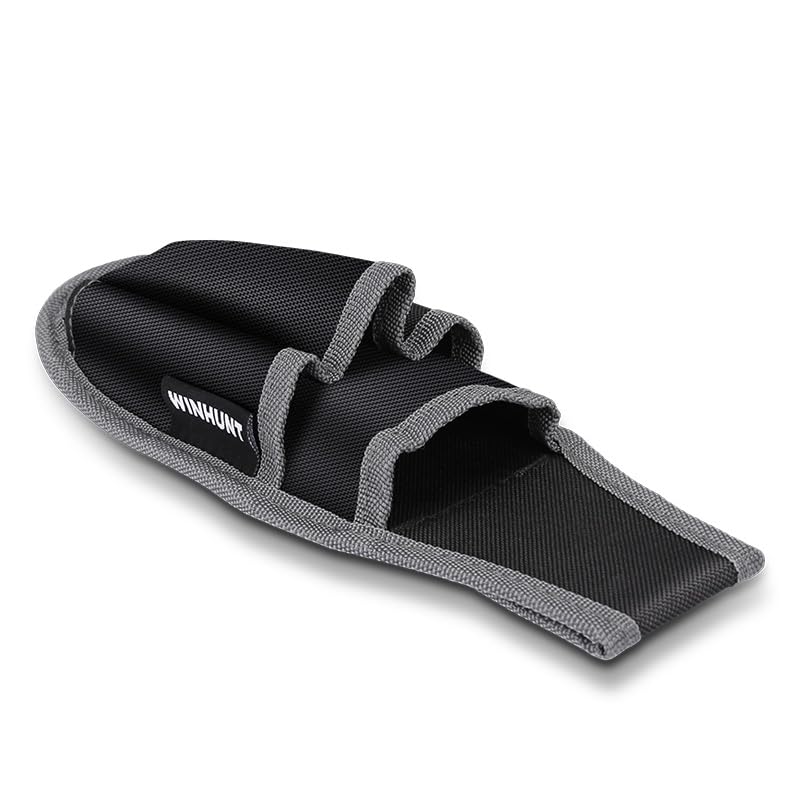 WINHUNT Tool Belt Pouch, Electrician Pouch 18 Pocket with Adjustable Nylon Belt 15x4x22cm Black (18 Pockets)