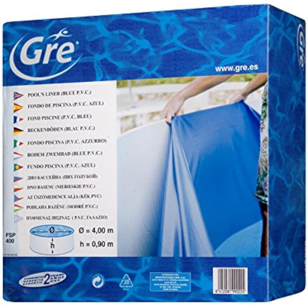 Gre FPR450 Round Pool Liner, 450 x 90 cm (L x H) Overlap System, Blue
