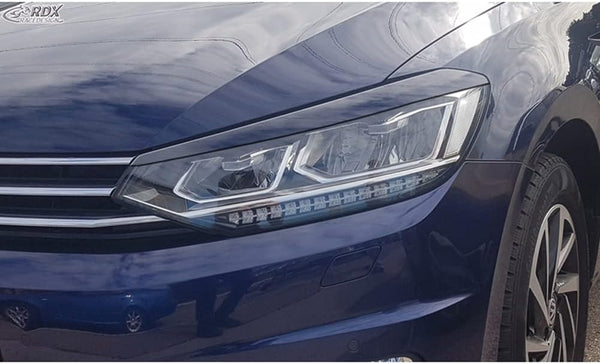 RDX Racedesign Head light spoilers compatible with Volkswagen Touran (5T) 2015- (LED) (ABS)