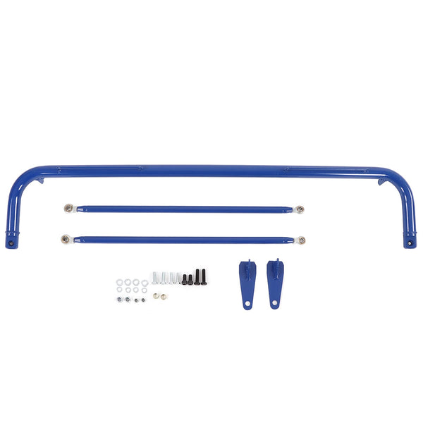 Seat Belt Harness Bar Kit, 49in Racing Safety Seat Belt Chassis Roll Harness Bar Rod Kit Stainless Steel Universal (Blue)