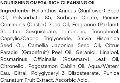 ELEMIS Cleansing Oil , Nourishing Omega-Rich– Vitamin-Rich Face Elixir to Cleanse, Soothe & Soften Skin, Gently Remove Impurities, 195ml