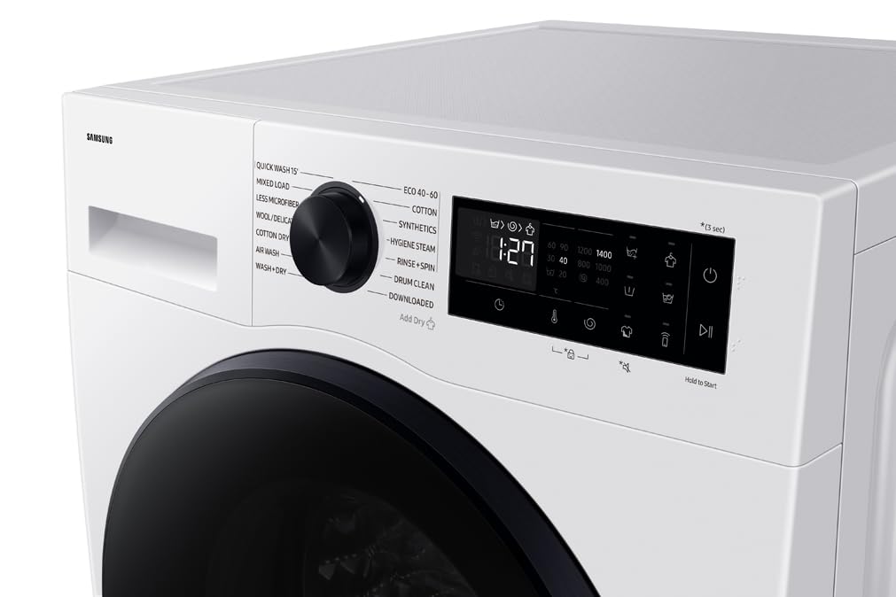 Samsung Series 6 Washer Dryer, AI Energy, Wi-Fi enabled, 9/6kg 1400rpm, White,WD90DG6B85BEU1