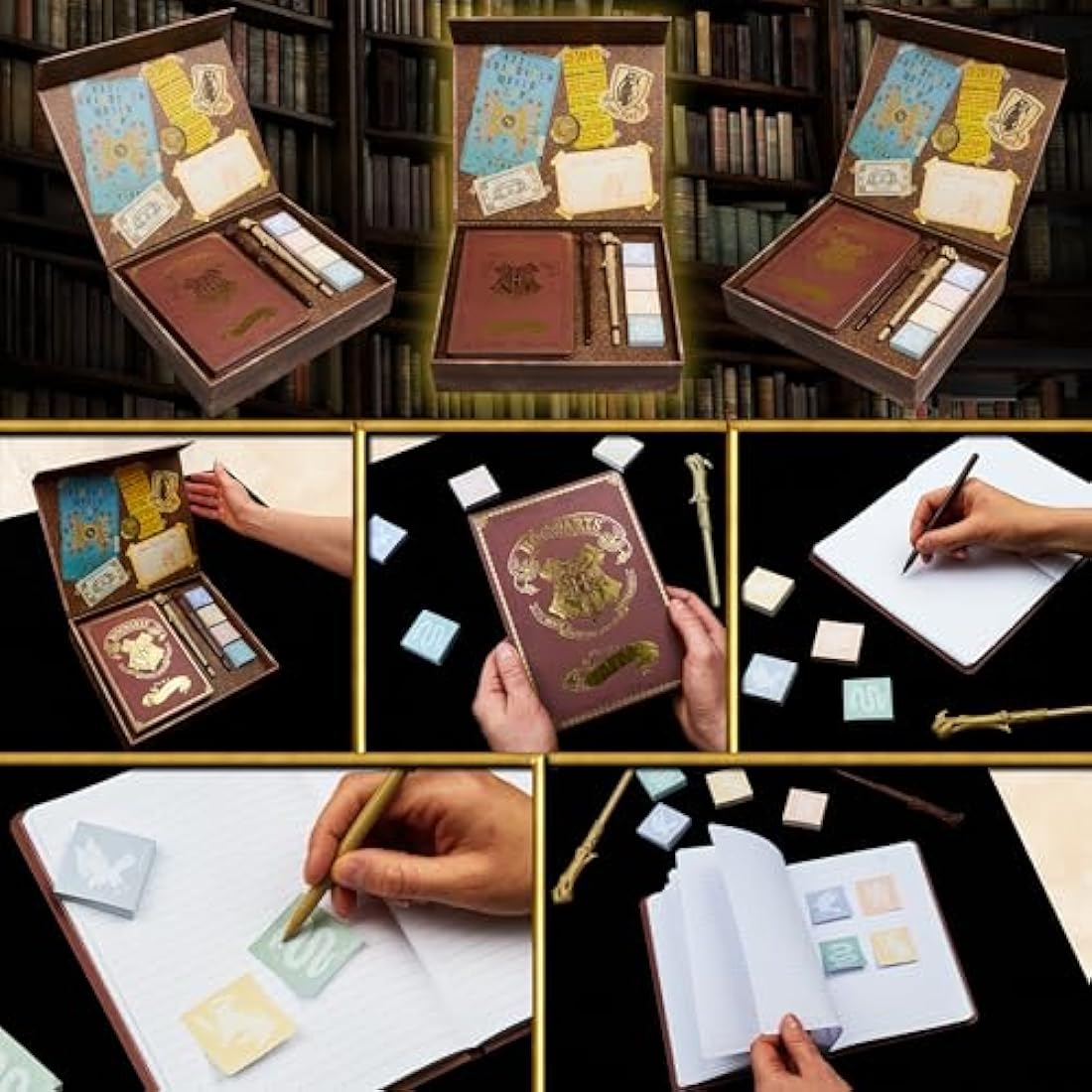 Harry Potter Gifts, Stationery Set with Notebook, Wand Pen, Letter Writing Set with Envelopes and Stickers