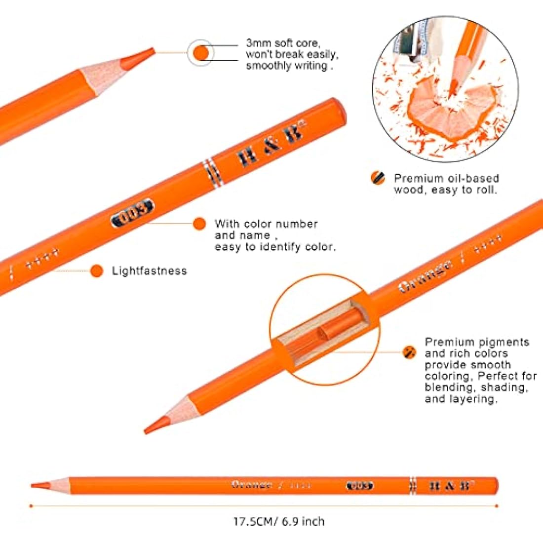 H & B Colouring Pencils 180Pcs Oil Based Coloured Pencils Drawing Set Professional Colouring Pencils Set with Colouring Book Art Sets for Adults Artists