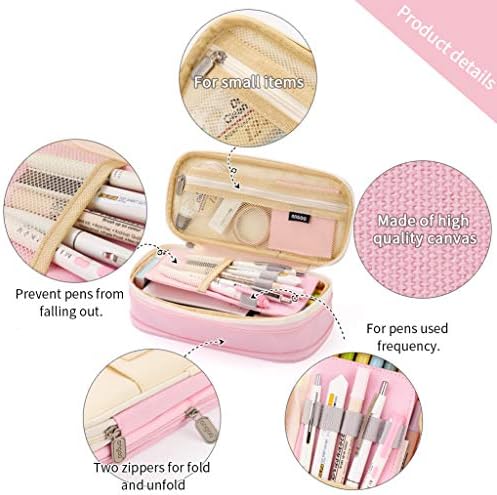 EASTHILL Big Capacity Pencil Pen Case Office College School Large Storage High Capacity Bag Pouch Holder Box Organizer