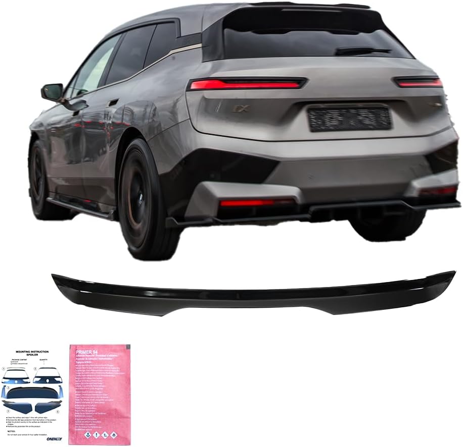 Oneway Roof Spoiler (Cap) compatible with BMW iX M-Pack i20 2021- - Gloss black