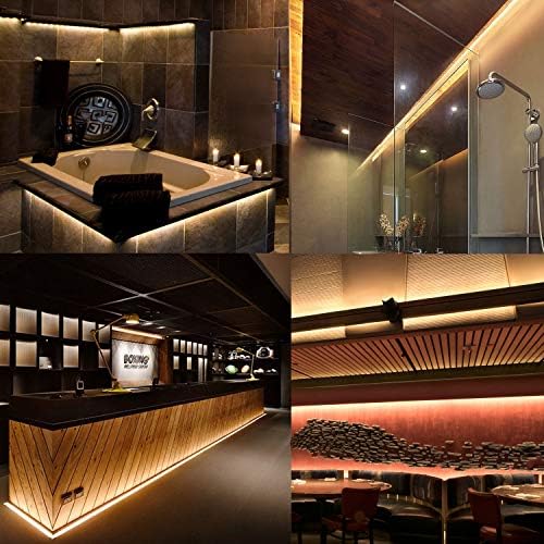 GUOTONG 52.5ft/16m Plugin Rope Lights, 576Warm White LEDs, 220V, 2 Wires, Waterproof, Connectable, Power Plug Built-in Fuse Design, Indoor/Outdoor Use, Ideal for Backyards, Decorative Lighting