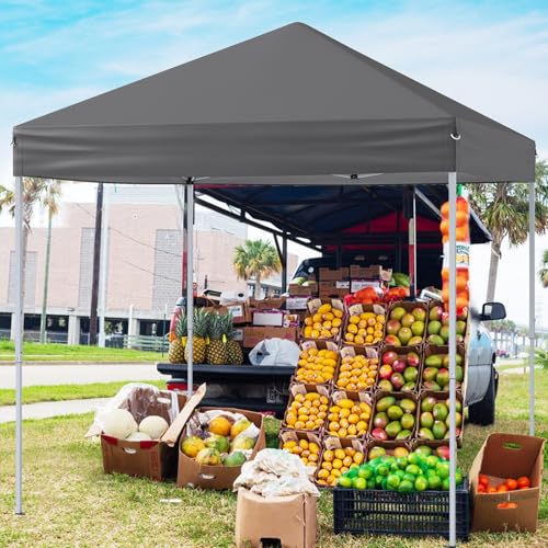 COSTWAY 2m x 2m Pop up Gazebo, 3-Position Height Adjustable Commercial Instant Canopy Tent with Carry Bag, Garden Patio Sun Shelter for Camping BBQ Party (Blue, 198 x 198 x 190-244 cm)