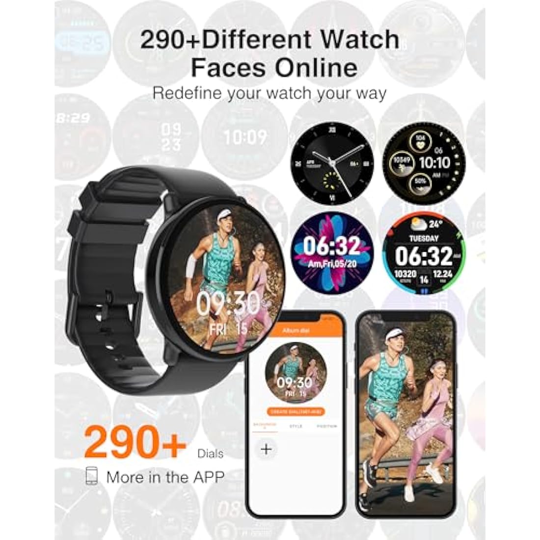 Gerpeng Smart Watch for Men - 1.43” AMOLED Display, Smartwatch with Call Function, 111+ Sports, IP68 Waterproof, Fitness Watch with Heart Rate SpO2 Sleep Monitor Step Counter for Android iOS