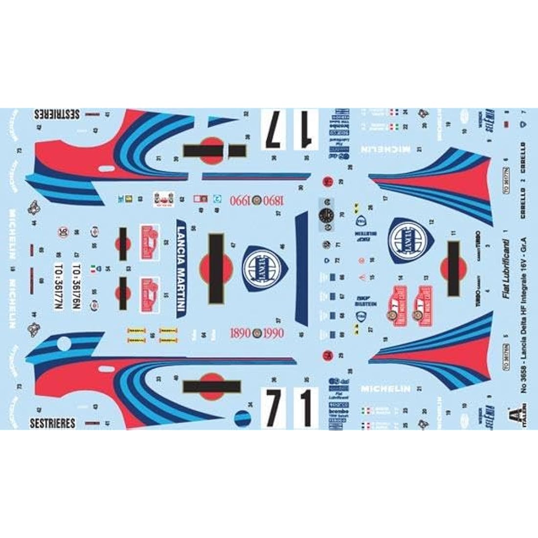 ITALERI 3658S – 1:24 Lancia HF Integrale, model building, kit, standing model building, crafts, hobbies, gluing, plastic construction kit, detailed