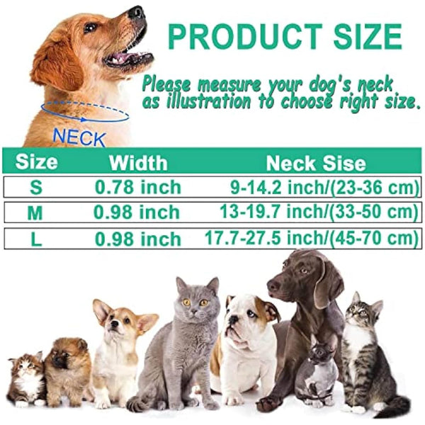 Dog Collar, Reflective Adjustable Basic Dog Collar with Soft Neoprene Padding, Durable Nylon Pet Collars for Puppy Medium Dogs