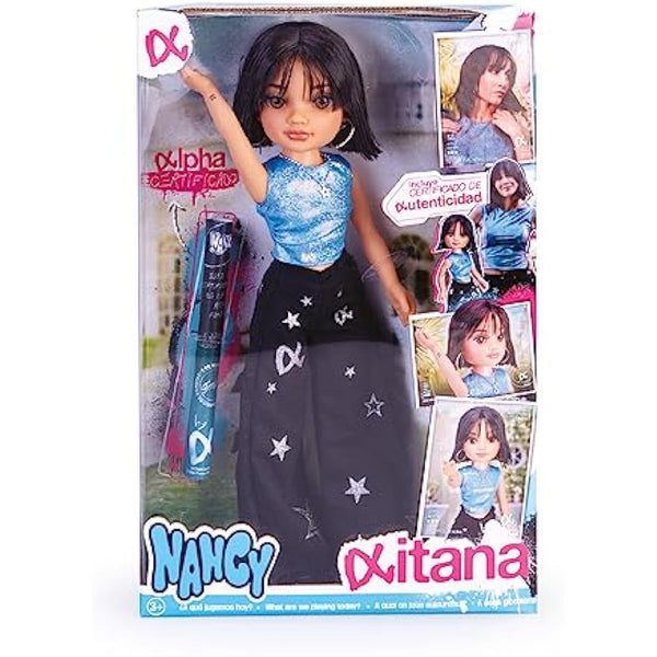 Famosa Nancy – Aitana, Doll Like The Singer, Short Brown Hair and Bangs, The Babies Alpha Era Set, with Authentic Accessories and Details, Children From 3 years, (NAC60000)