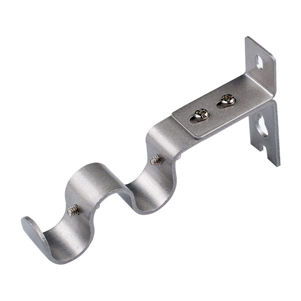 ANCLLO 3pcs Heavy Duty Curtain Rod Brackets for 3/4 Inch Rod (Silver)