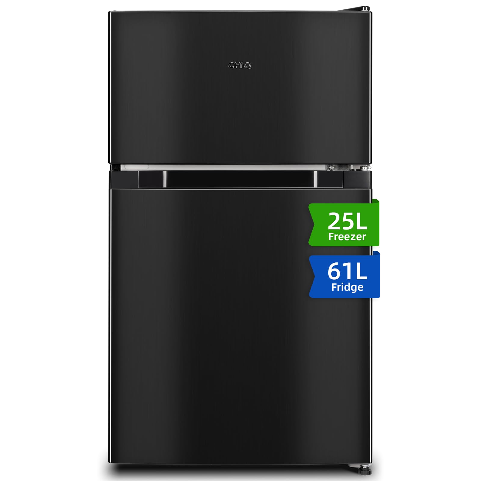 CHiQ FBM157L4EU, Fridge Freezer, 157L, 70/30, 12-Year Compressor Service, Low Frost, E, 39 dB, 48cm Wide 144cm Tall, Black