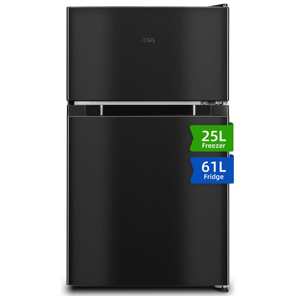 CHiQ FBM157L4EU, Fridge Freezer, 157L, 70/30, 12-Year Compressor Service, Low Frost, E, 39 dB, 48cm Wide 144cm Tall, Black