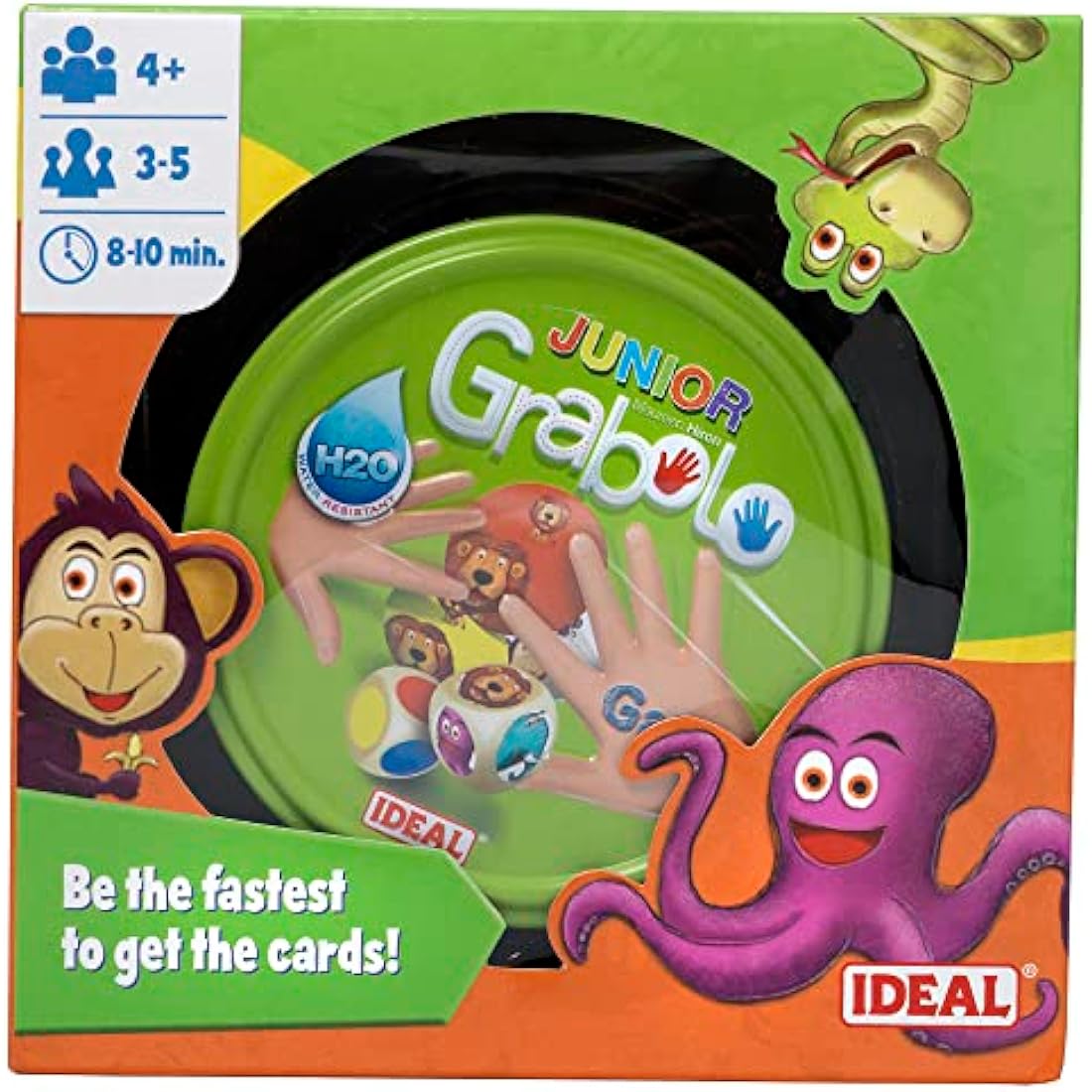 Ideal | Grabolo Junior: the fast paced matching card game | Card Games | Travel Games | For 3-5 players | Ages 4+