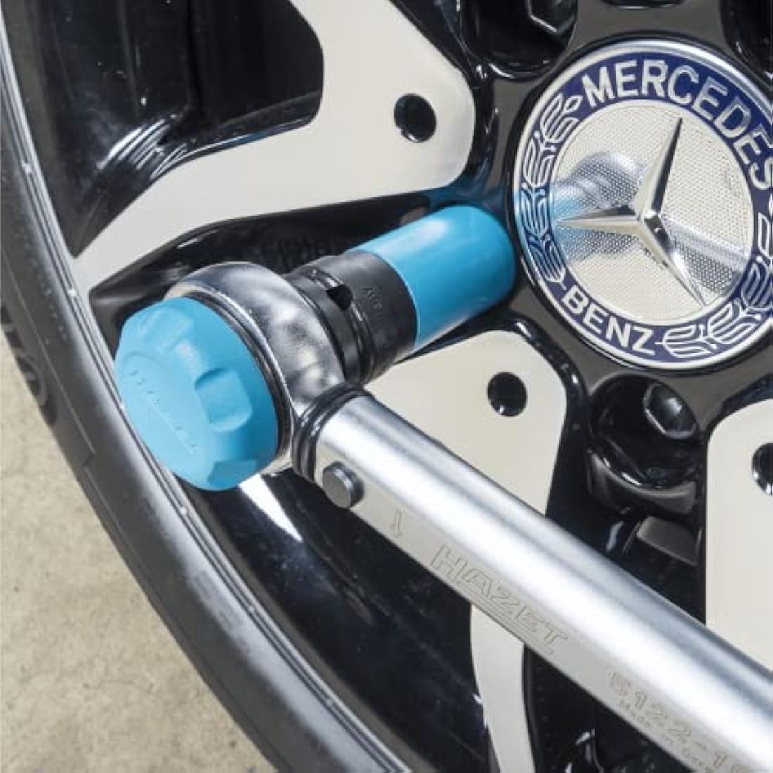 Set di chiavi a bussola HAZET 903SPC/3, Chiave quadra da 12,5 mm (1/2 pollice), larghezza trasversale 17 21 mm, con bussola in plastica, Montaggio di pneumatici con cerchioni in alluminio