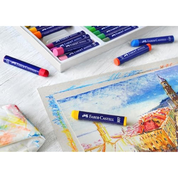 Faber-Castell Creative Studio Oil Pastels, Multicoloured, Cardboard Wallet Of 36, For Art, Craft, Drawing, Sketching, Home, School, University, Colouring