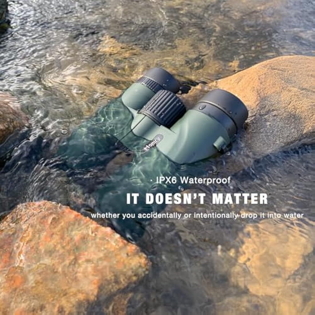 Hontry 8x42 Roof Binoculars for Adults, IPX6 Nitrogen-Filled Waterproof Binoculars for Bird Watching, Hunting, Cruise Ship, Travel and Safari