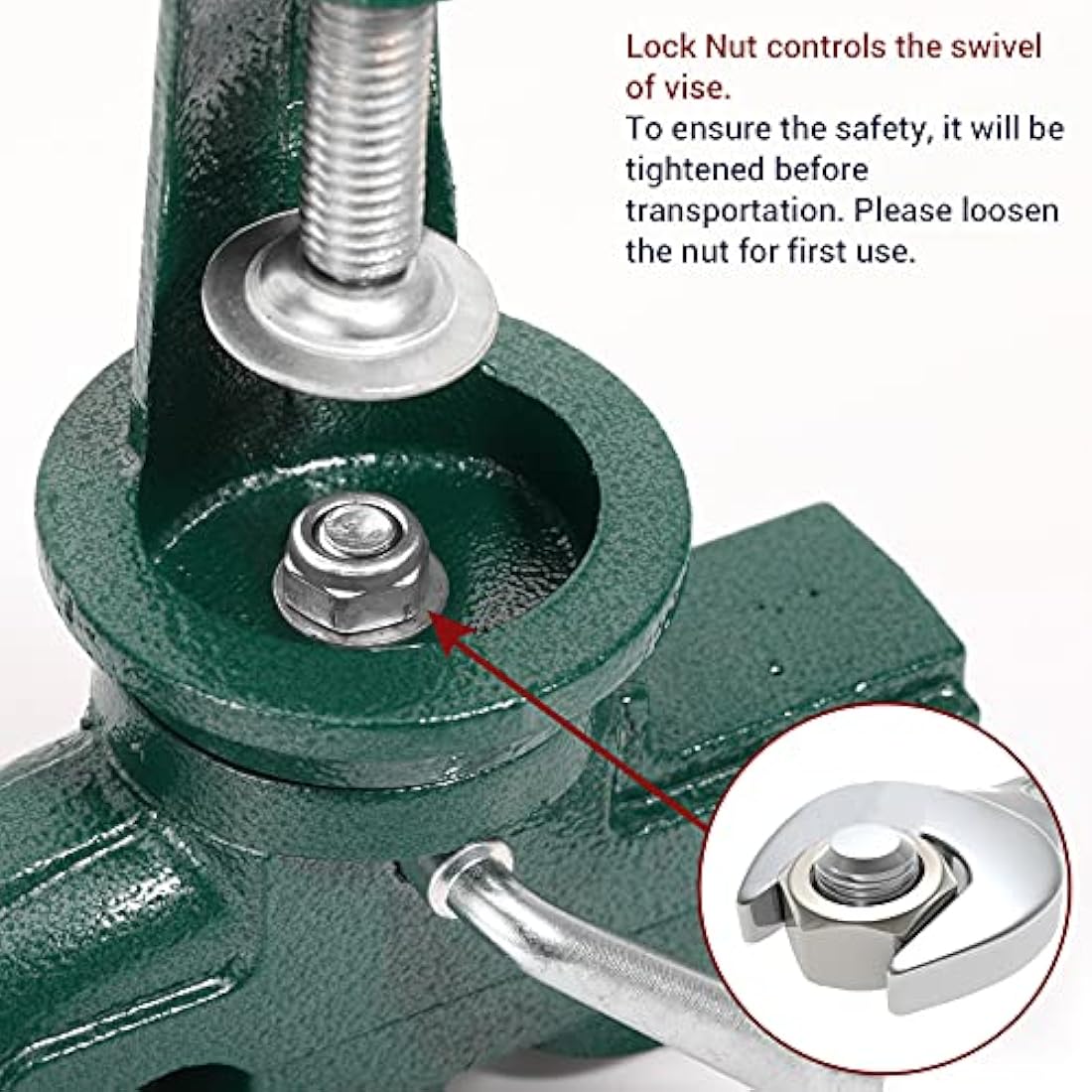 Nuovoware Table Vise 70mm, 360° Swivel Base Universal Home Vise Portable Bench Clamp, Clamp-on Vises Bench Clamps Fixed Tool for Woodworking,Metalworking,Cutting Conduit,Drilling,Sawing, Army Green