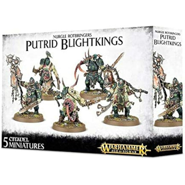 Games Workshop 99120201041 Nurgle Rotbringers Putrid Blightkings Tabletop and Miniature Gaming, Black