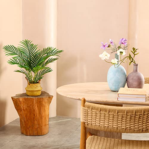 Fopamtri Artificial Plants Indoor Faux Areca Palm 60 cm in Plastic Pot Large Fake Tropical Palm Plants with Artificial Foliage for Home House Office