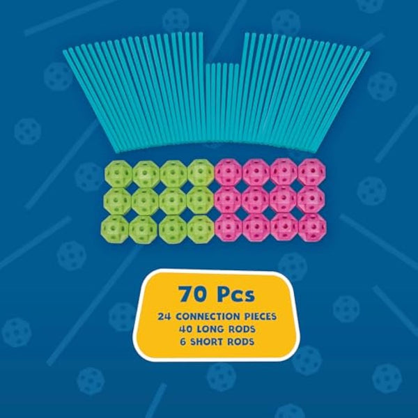 Fort Building Kits For Kids | Den Building Kit For Kids 70 Pieces | Construction Toys Stem | Garden Games | Fort Building Kit Indoor And Outdoor Toys | 5 Year Old Girls Gifts | 5 Year Old Boy Gifts