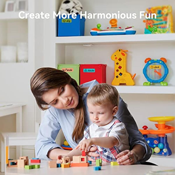 PRT Qutie Label Maker Tape, Waterproof DIY Self-Adhesive Labels, 15mmx4M Compatible for Qutie Label Printer, Suitable for Name Price Shelf Life Classification Labels - 4M Long/Roll (White)