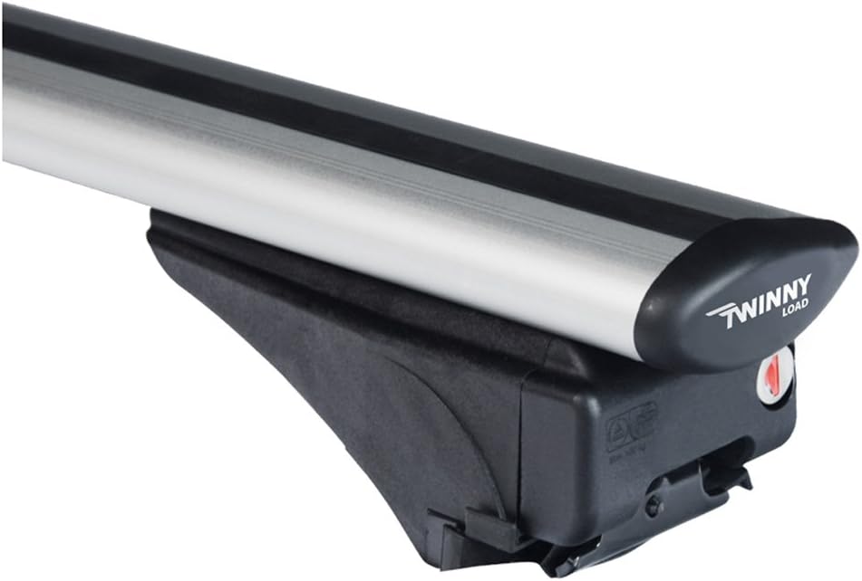 Universal Roof bar set Twinny Load Aluminum Fly Bar 124cm for cars with open & closed roof rails,Aluminium,2166 + Fly Bar