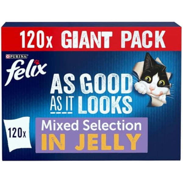 FELIX As Good As it Looks Mixed Selection in Jelly Wet Cat Food 120x100g