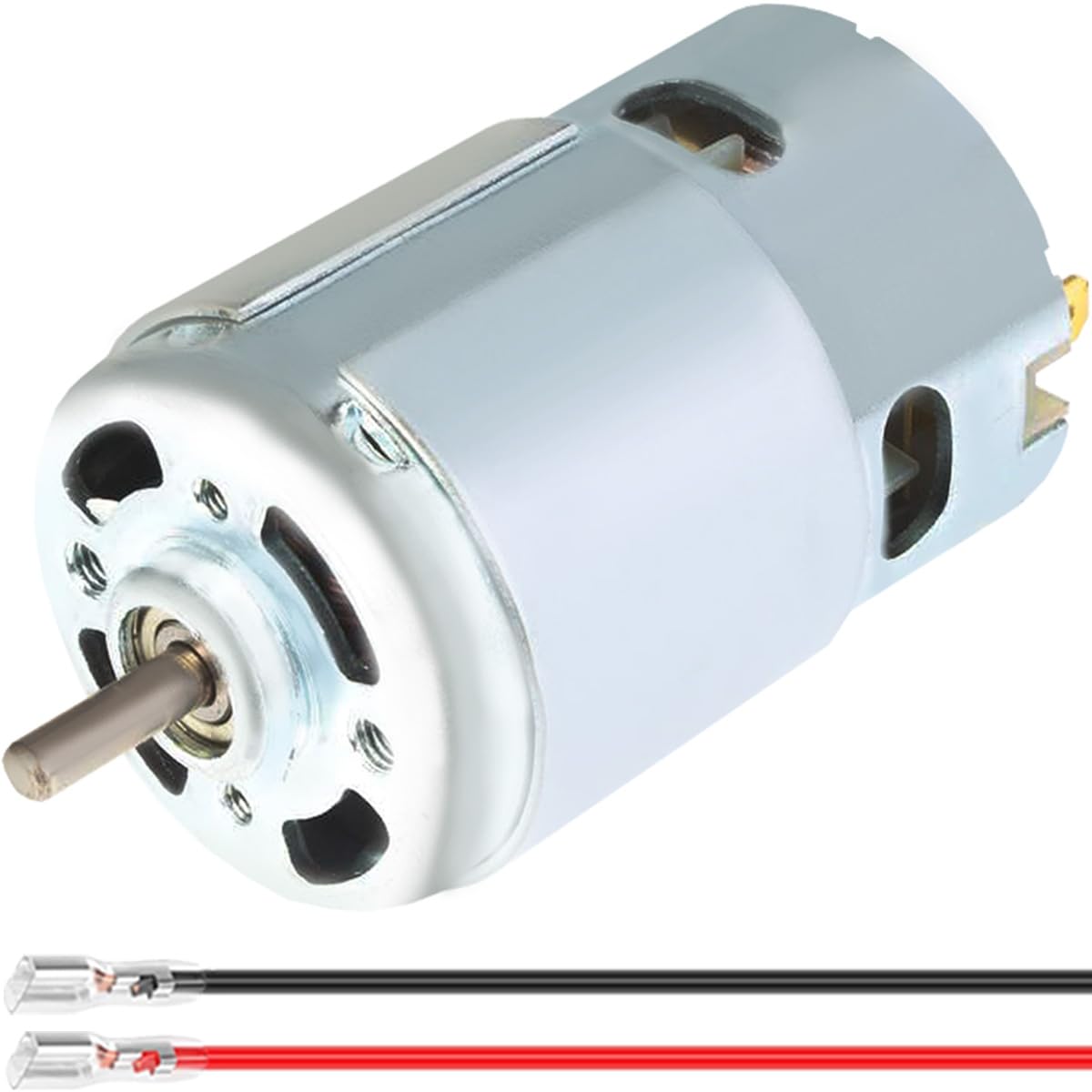 2 Pcs 545 Micro Motor DC 3.7-7.4 V 23500 RPM Long Shaft High Torque Gear RC Power Wheel Mini/Small Motor with Spring Wire, for RC Toy Car/Robot/Mini Fan/Electric Drill/UAV/DIY/Test